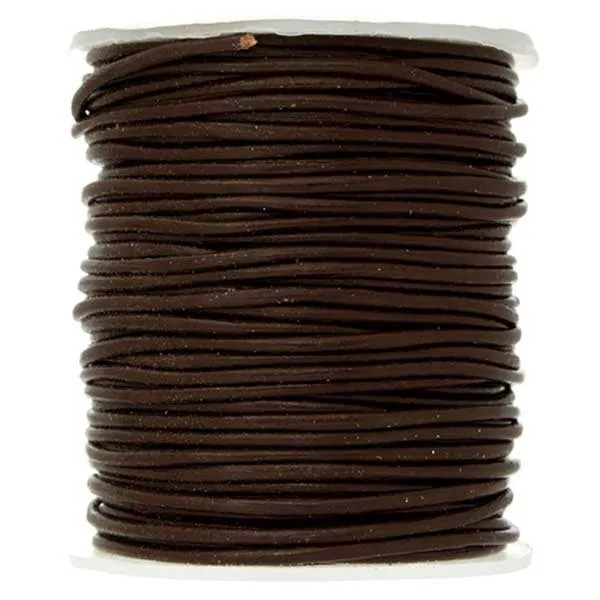 0.5mm Round Leather Cord - 25 Meters - 3 Colors