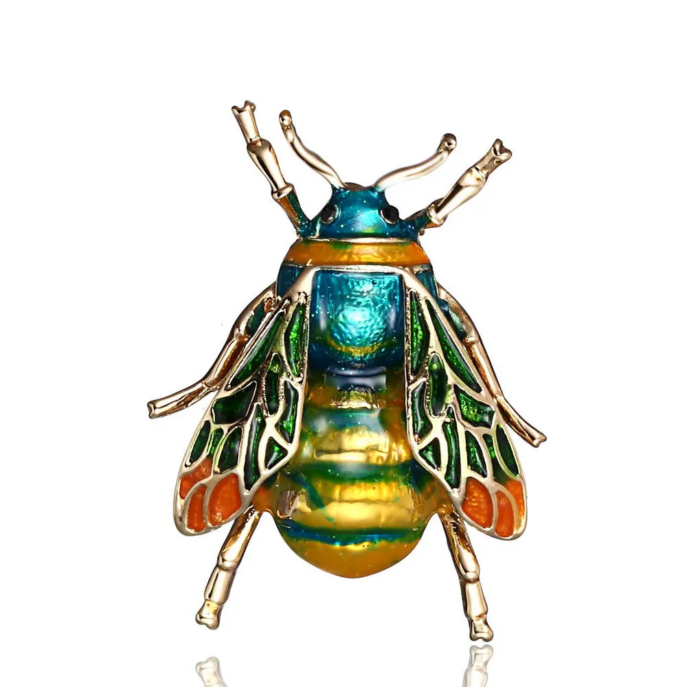 13 Styles High-grade Vintage Fashion Frog Pins Cute Bee Animals Enamel Insect Dog Brooches For Women Party Gift New