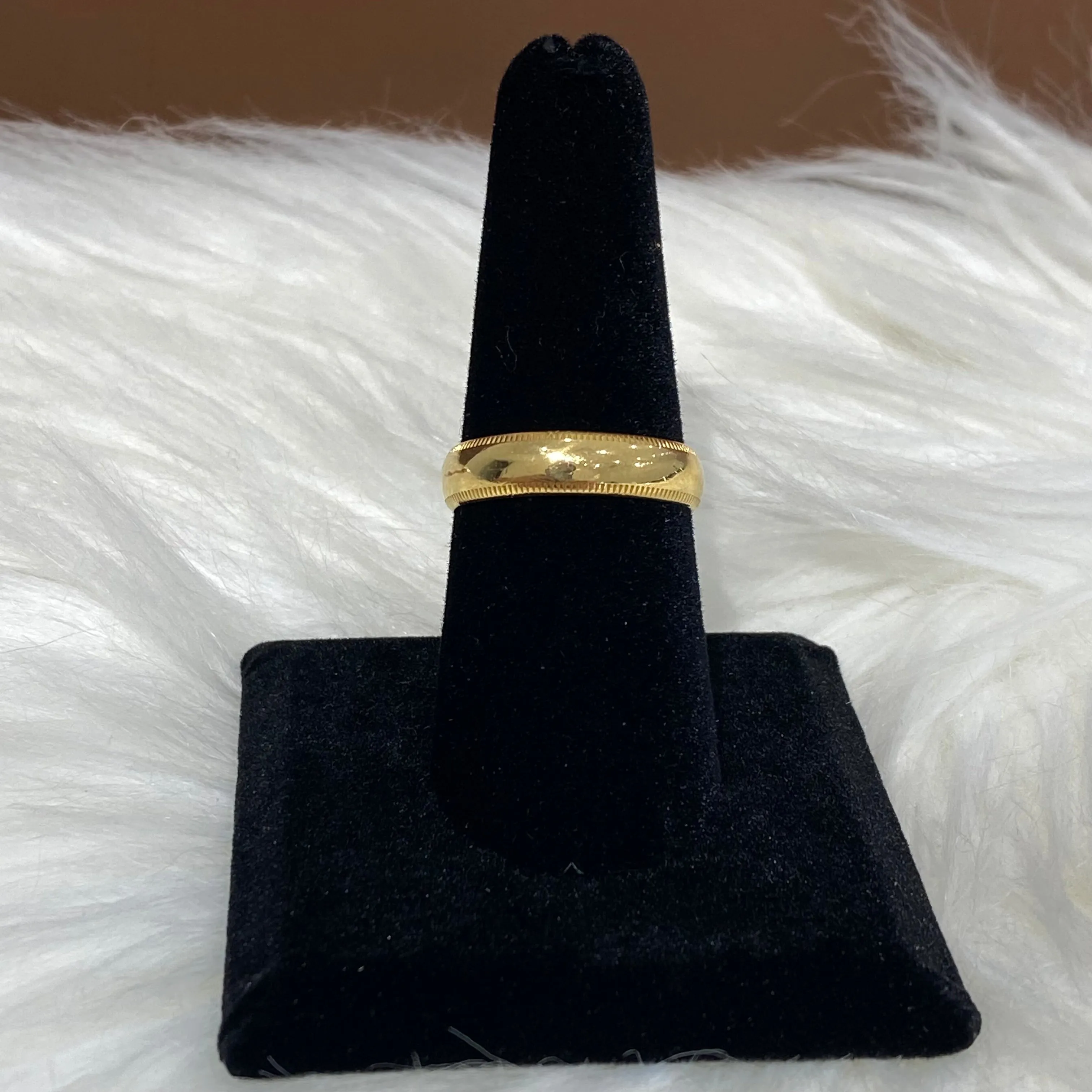 14K Yellow Gold Fashion Engagement Ring / 4.6gr / Size 8