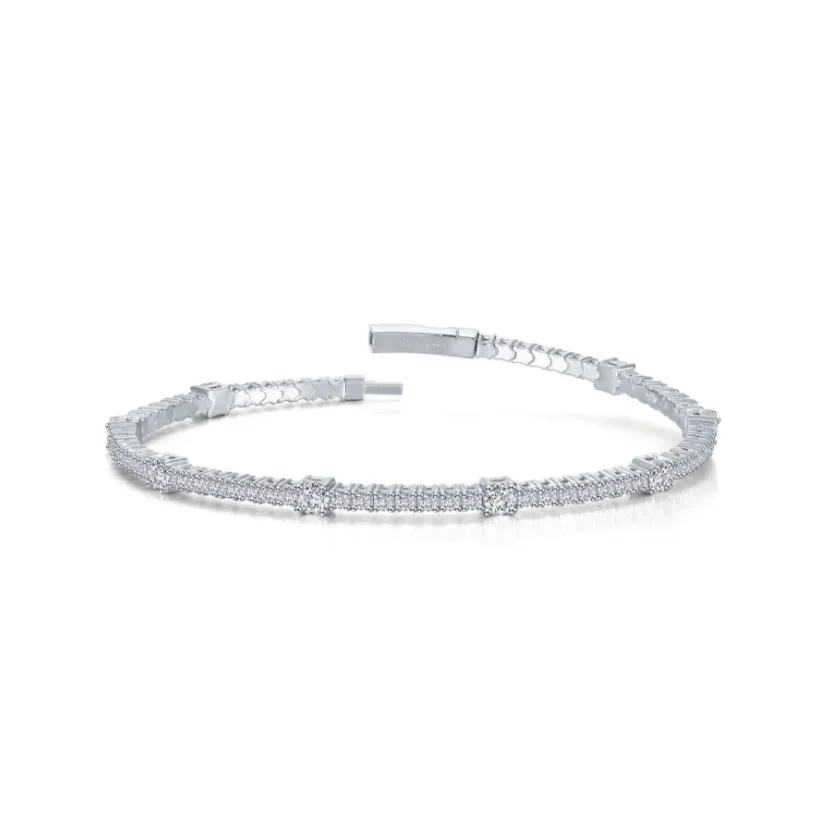 3.25 CTW Station Flexible Tennis Bracelet