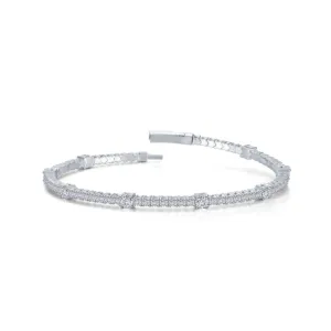 3.25 CTW Station Flexible Tennis Bracelet