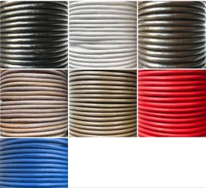 4mm Round Real Genuine Craft Jewellery Leather String Cord Lace Thong 2m