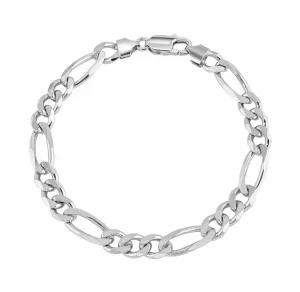 925 Solid Sterling Silver 8MM Chain Link Bracelets - 2 Styles by Donatello Gian