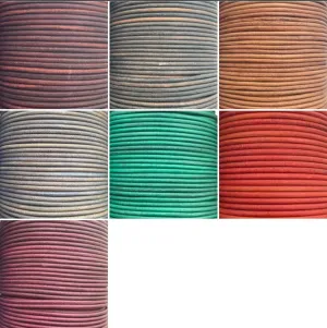 Antique 2.5mm Round Real Genuine Craft Jewellery Leather String Cord Lace Thong 2m