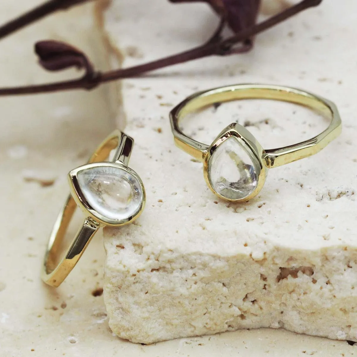 April Birthstone Ring - Herkimer