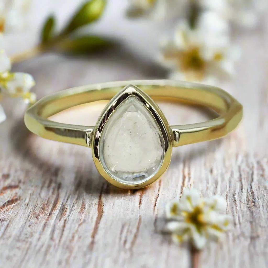 April Birthstone Ring - Herkimer