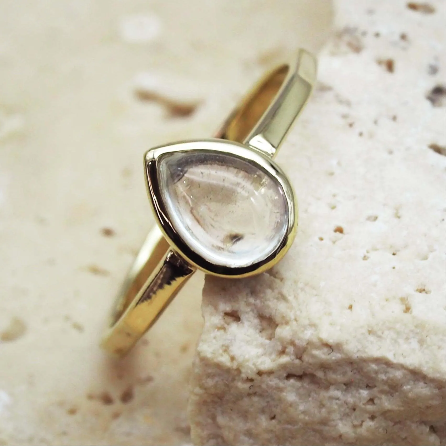 April Birthstone Ring - Herkimer