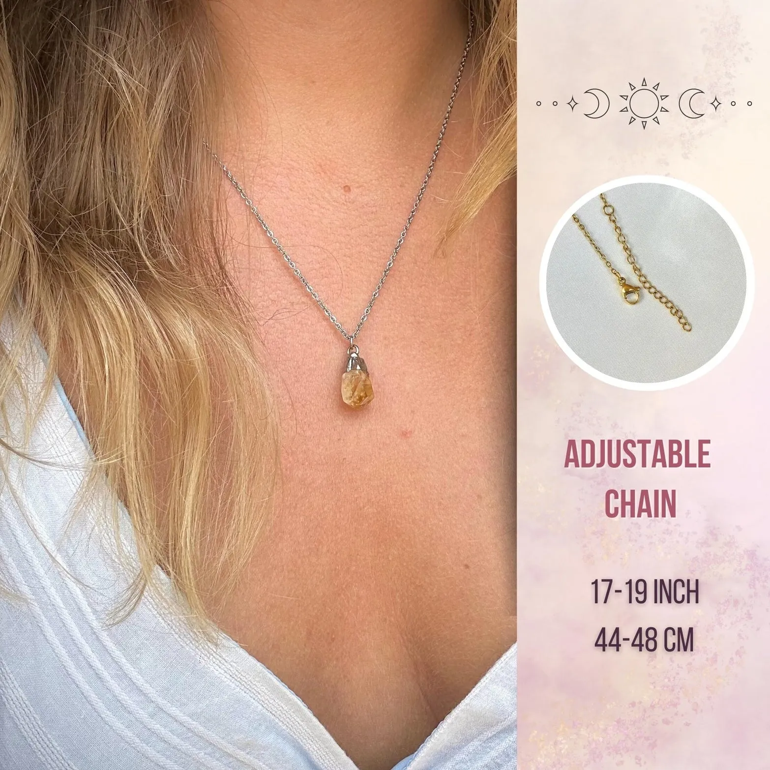 Aryenne Raw Emerald Silver Crystal Necklace