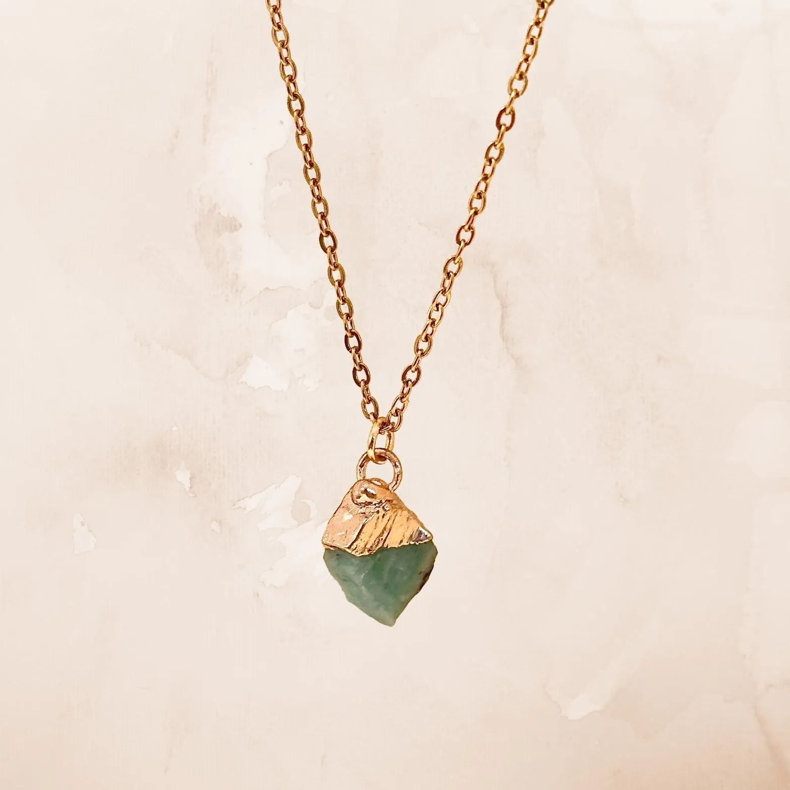 Aryenne Raw Emerald Silver Crystal Necklace