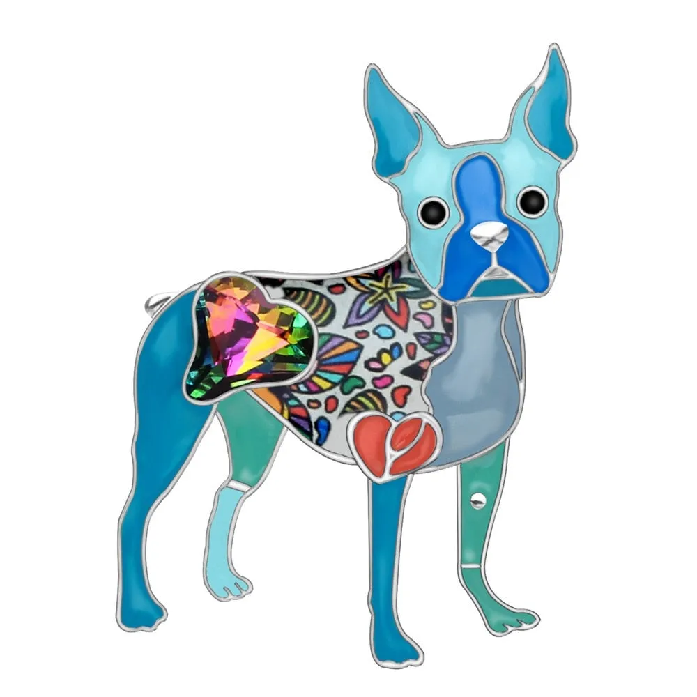 Boston Terrier Dog Brooches Pin Jewelry