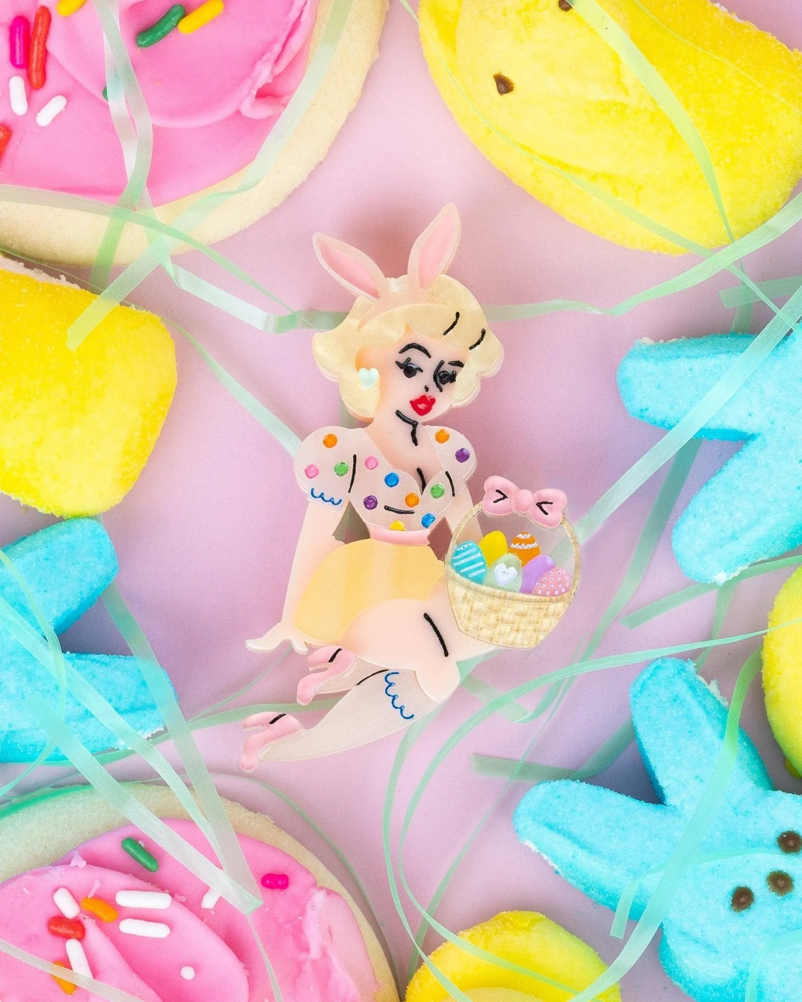 Bunny Belle Brooch by Lipstick & Chrome x Candy Doll Club-FAWN