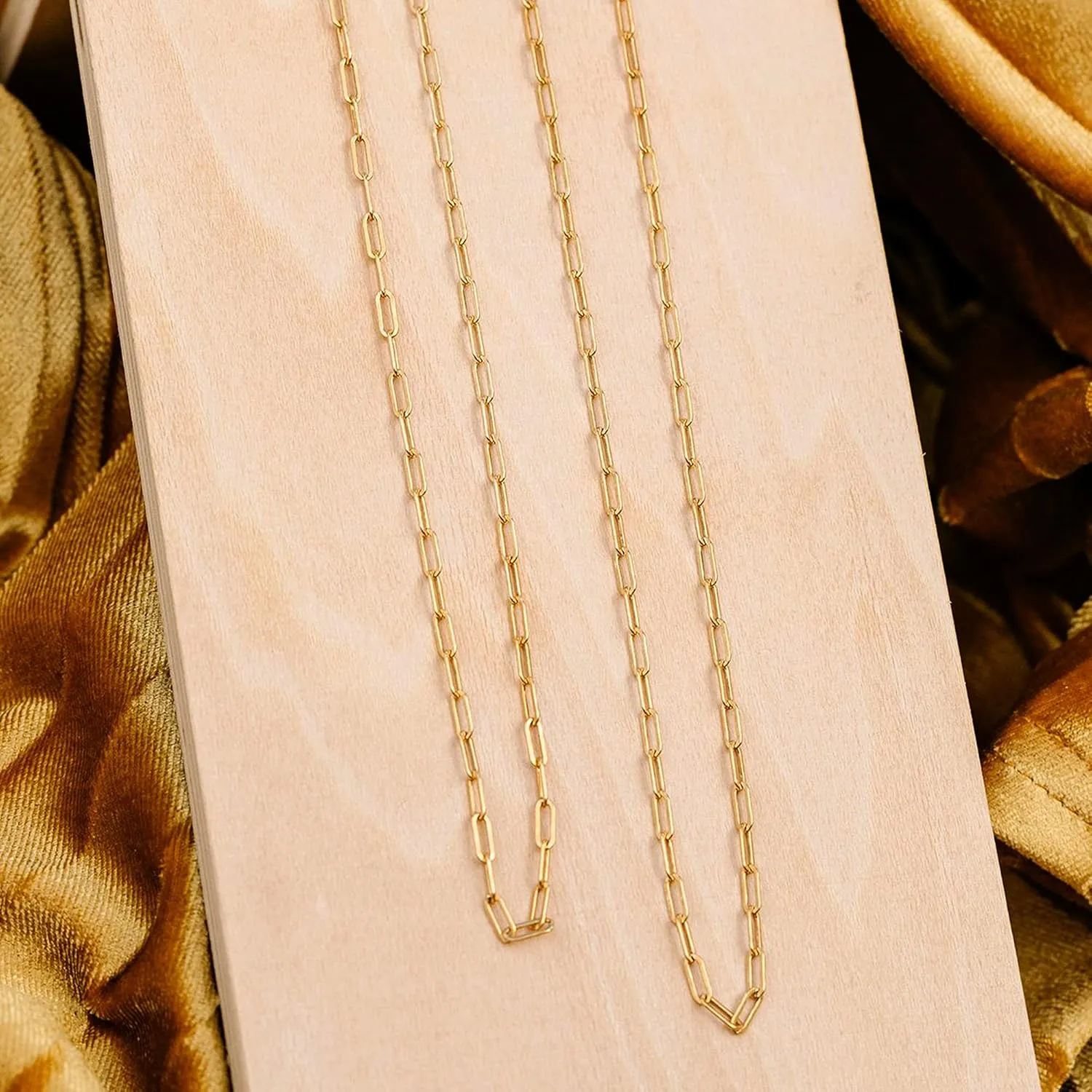 CHESKY Dainty Gold Necklace for Women, Trendy 14k Gold Plated/Sterling Silver Satellite Choker Necklace Thin Beaded Layered Choker Necklaces Discs Paperclip Chain Necklaces Womens Simple Jewelry Gift