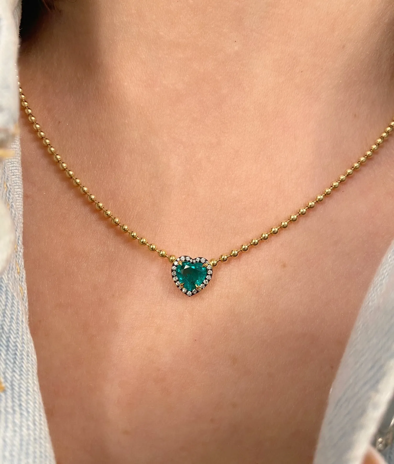 Connexion Emerald Heart Necklace