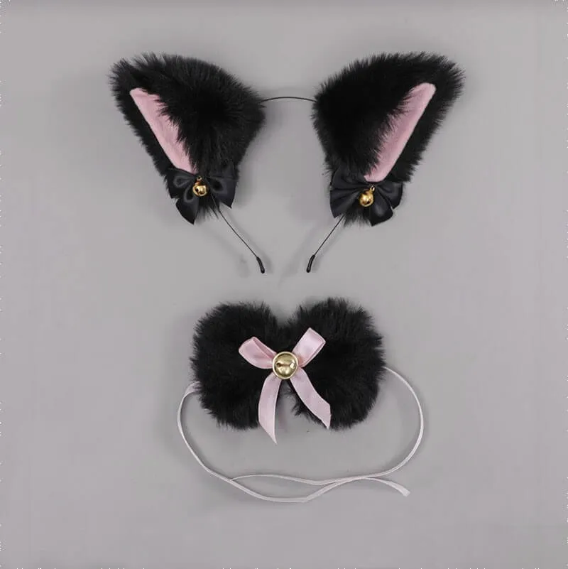 Cosplay kawaii kitty ears   lace choker