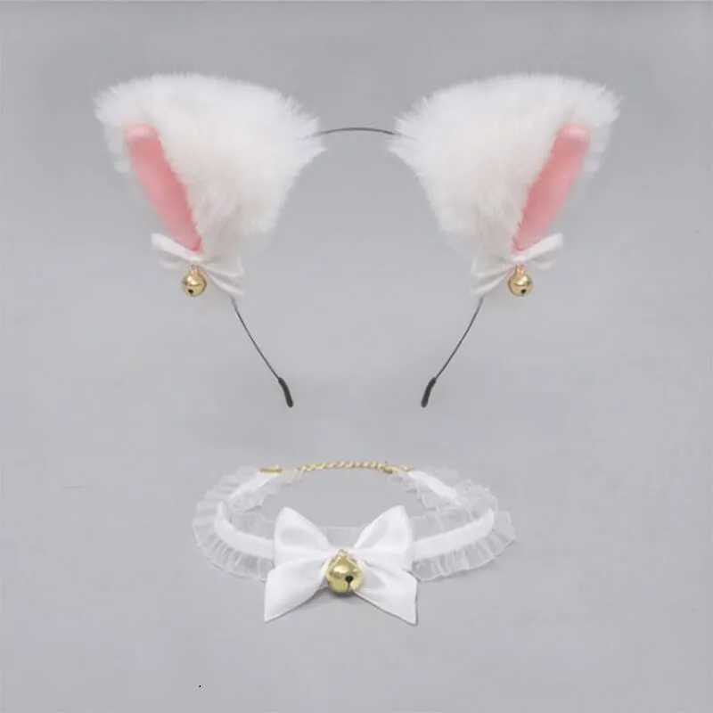 Cosplay kawaii kitty ears   lace choker