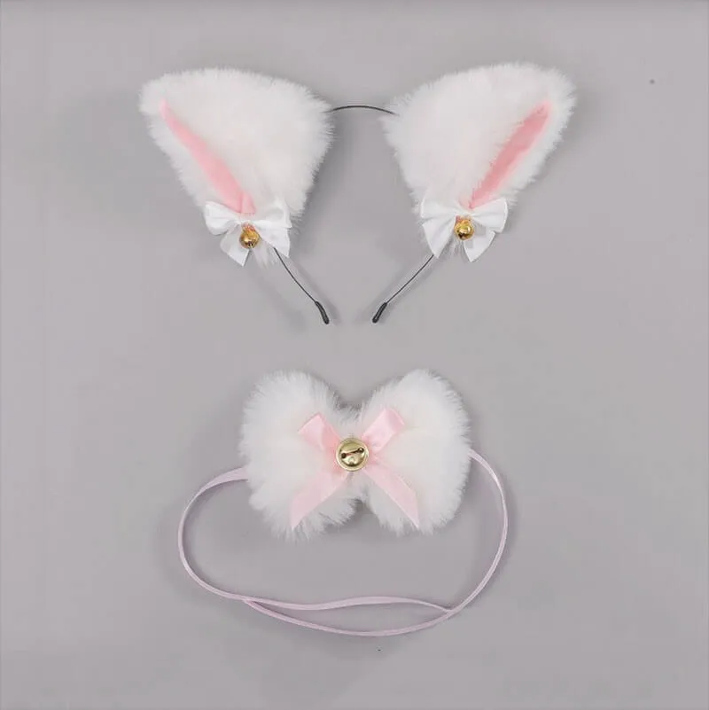 Cosplay kawaii kitty ears   lace choker