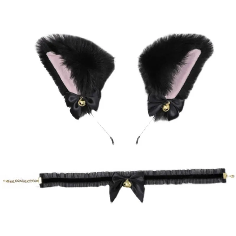 Cosplay kawaii kitty ears   lace choker
