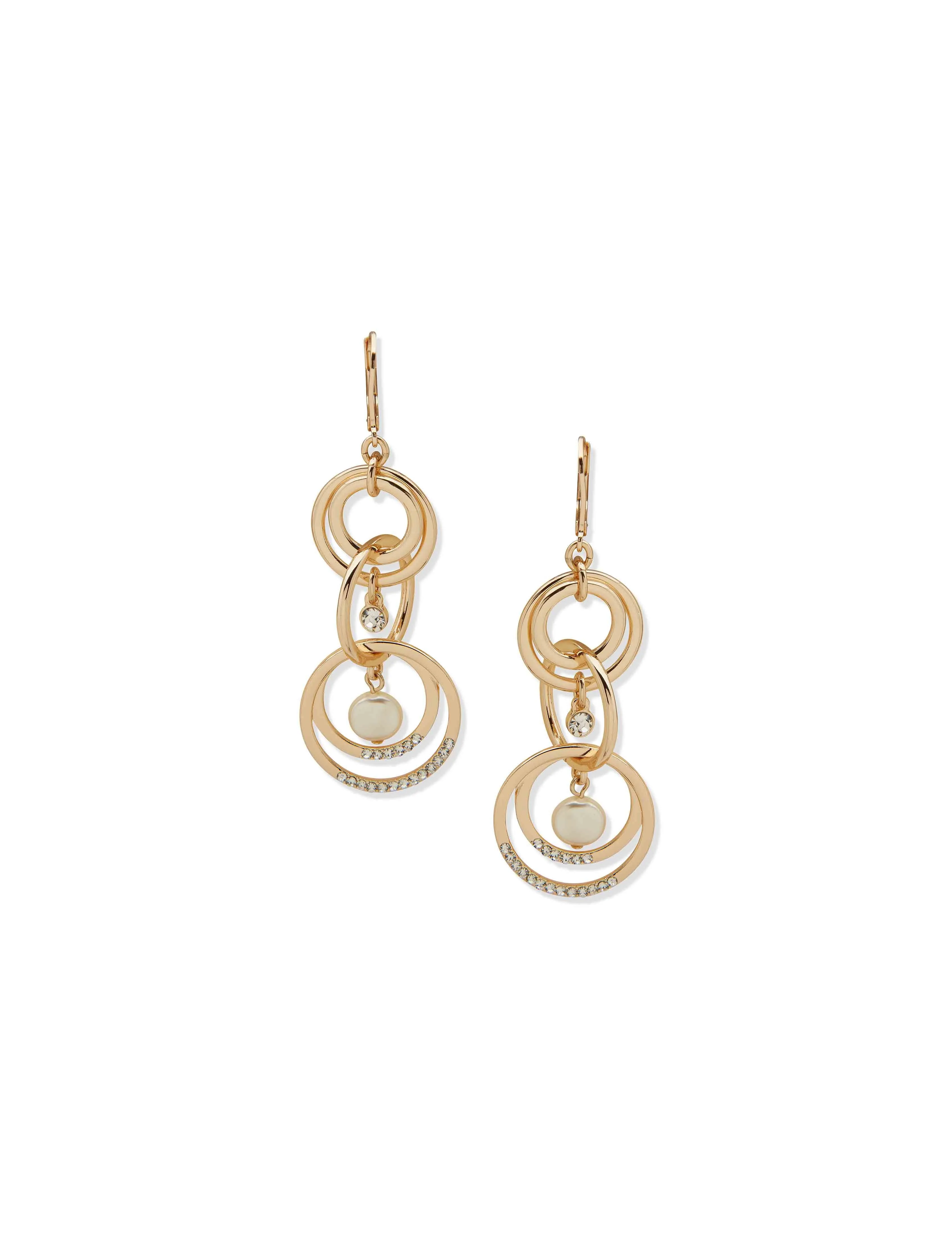 Gold Linked Linear Earring