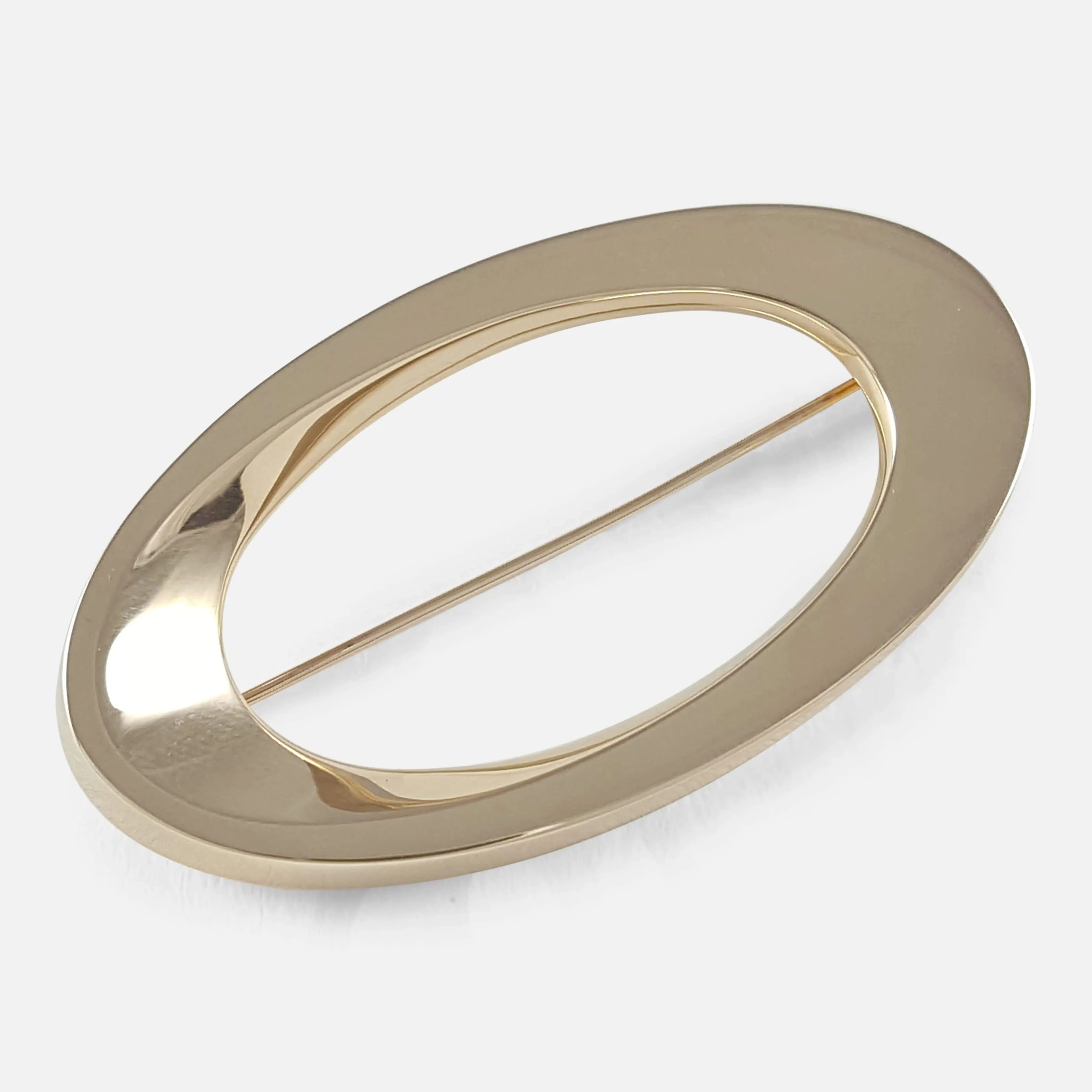 Hans Hansen 14ct Gold Oval Brooch