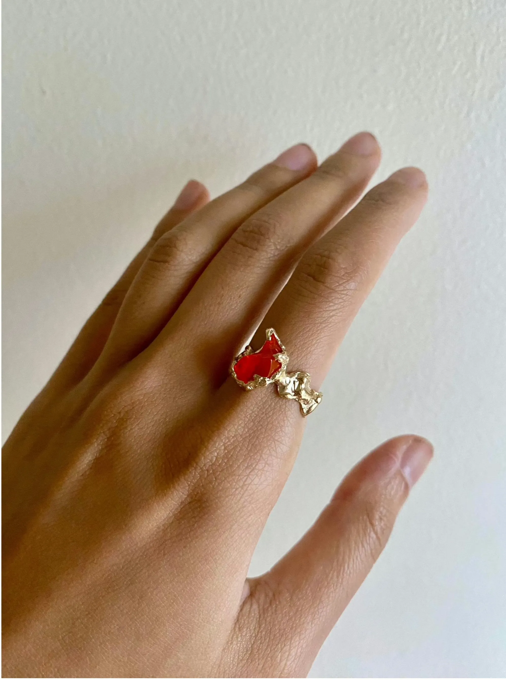 Ignite Ring - Mexican Opal - Orange/Gold