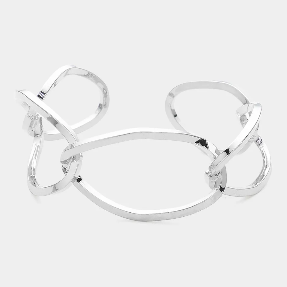 iLLASPARKZ Brass Open Metal Link Cuff Bracelet