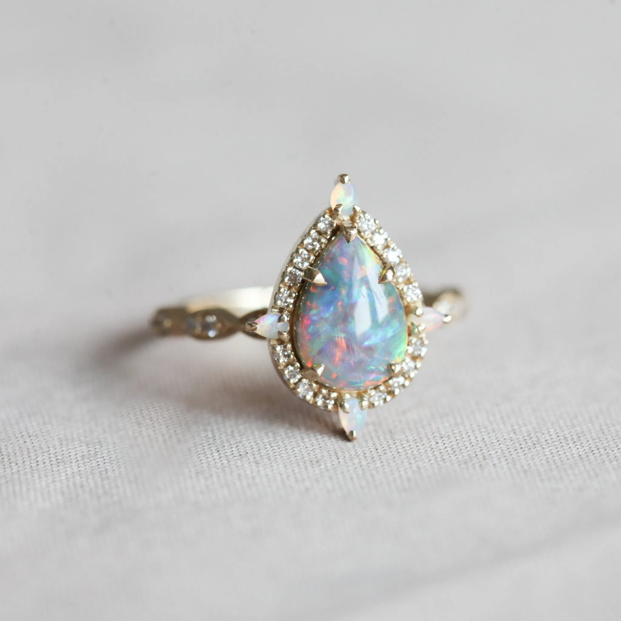 Kathleen Pear Opal Ring