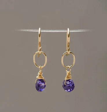 Madison Crystal and Link Earrings
