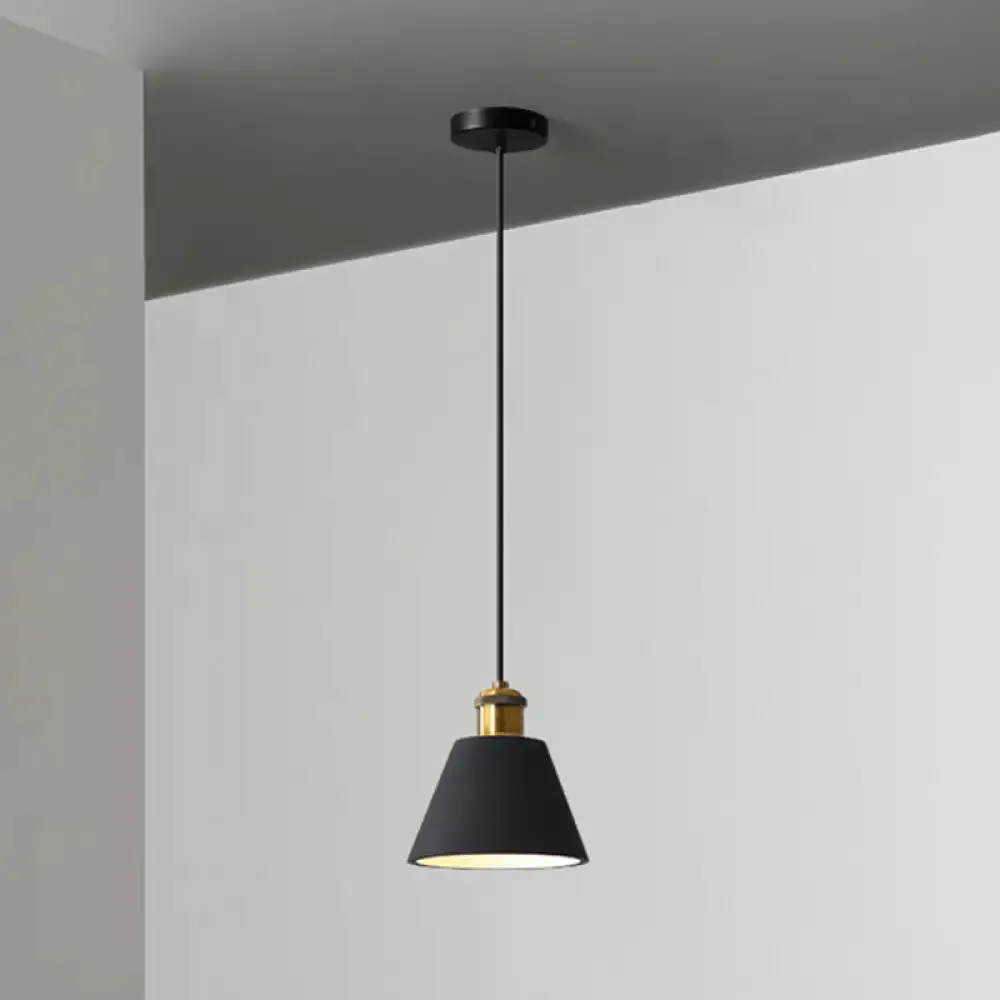 Minimalist Geometric Pendant Light - Single Resin-Cement Dining Room Suspension Fixture