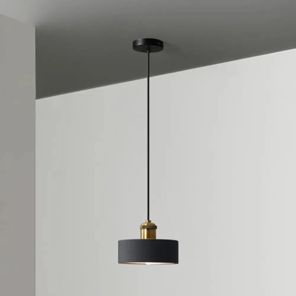Minimalist Geometric Pendant Light - Single Resin-Cement Dining Room Suspension Fixture