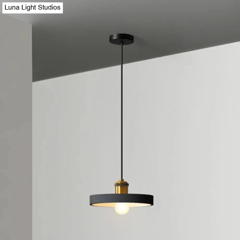 Minimalist Geometric Pendant Light - Single Resin-Cement Dining Room Suspension Fixture