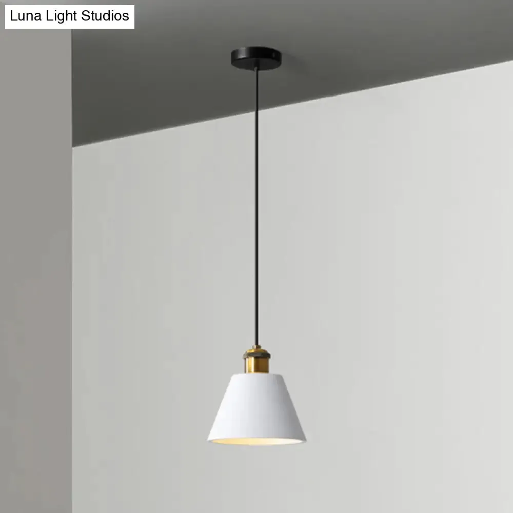 Minimalist Geometric Pendant Light - Single Resin-Cement Dining Room Suspension Fixture