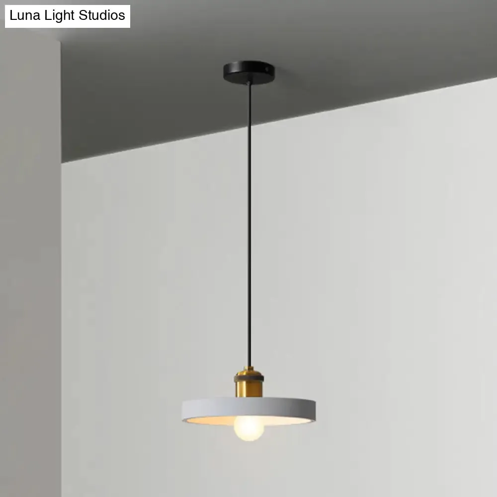 Minimalist Geometric Pendant Light - Single Resin-Cement Dining Room Suspension Fixture