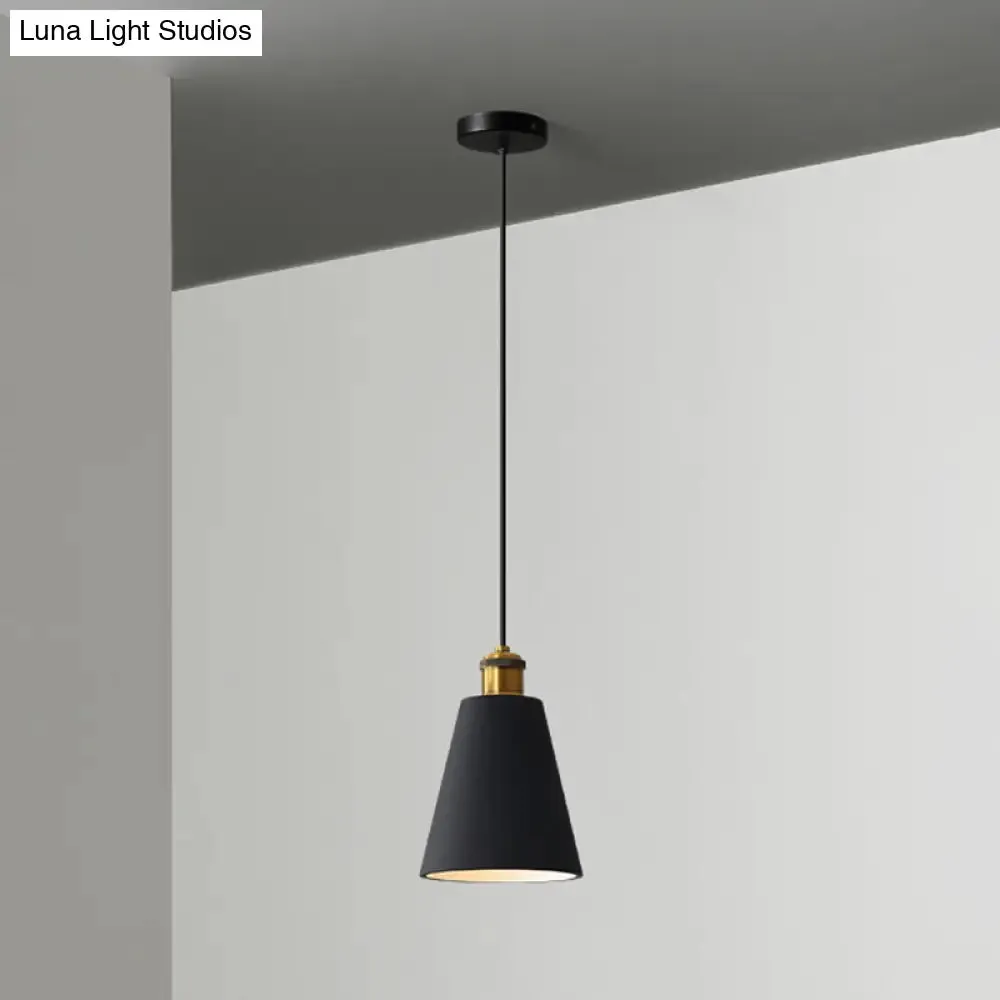 Minimalist Geometric Pendant Light - Single Resin-Cement Dining Room Suspension Fixture