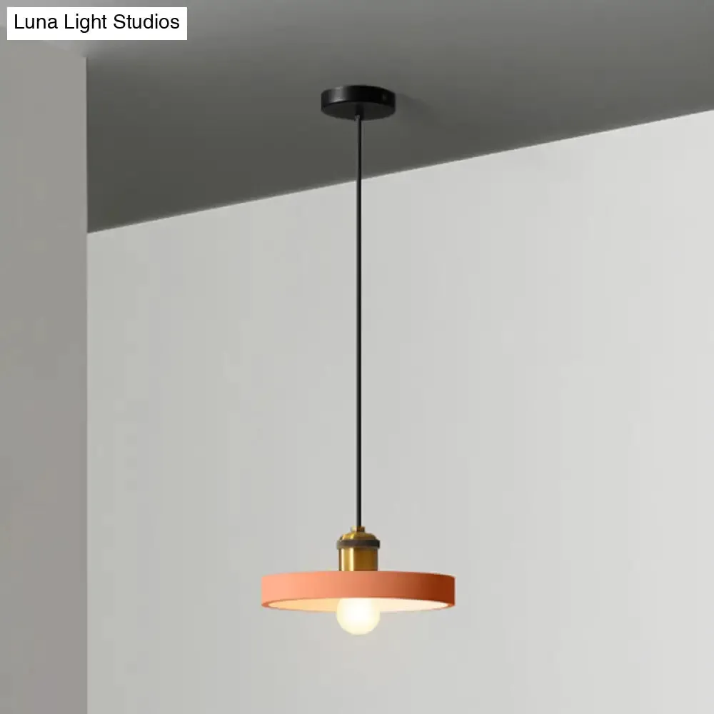 Minimalist Geometric Pendant Light - Single Resin-Cement Dining Room Suspension Fixture