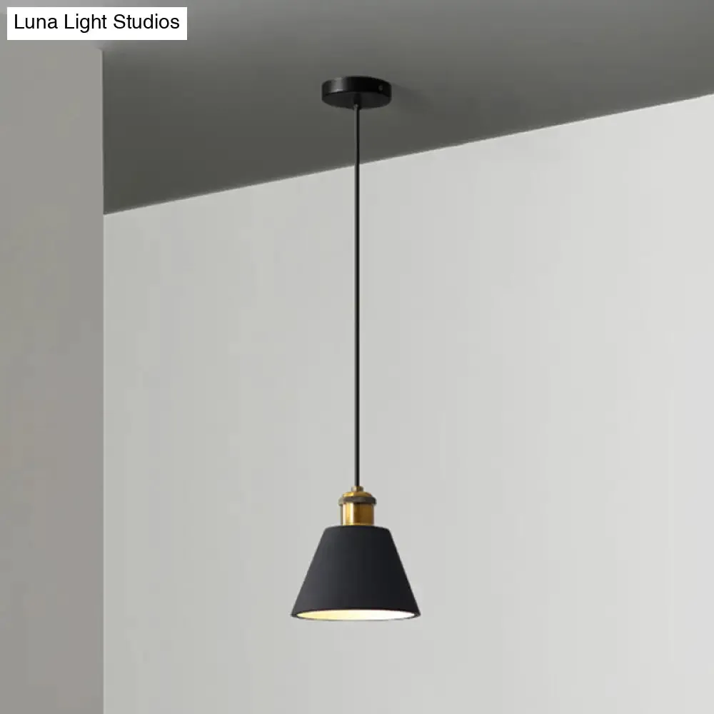 Minimalist Geometric Pendant Light - Single Resin-Cement Dining Room Suspension Fixture