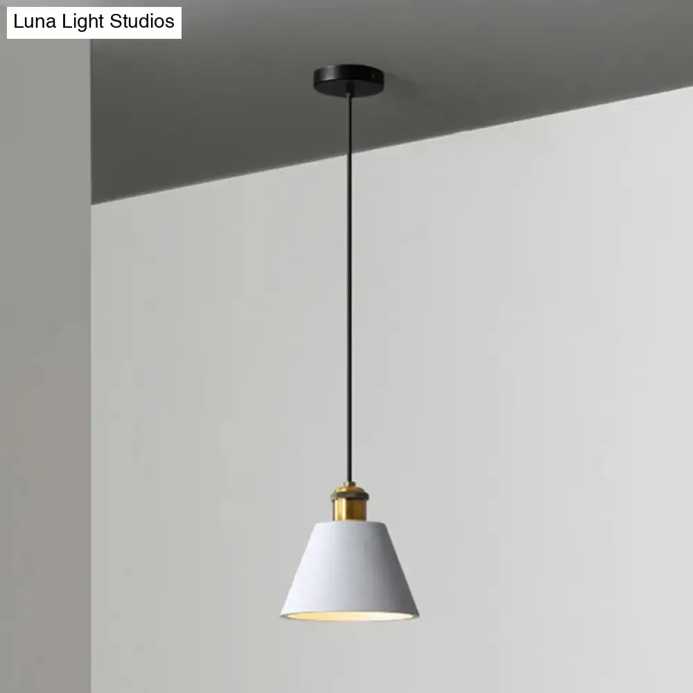 Minimalist Geometric Pendant Light - Single Resin-Cement Dining Room Suspension Fixture