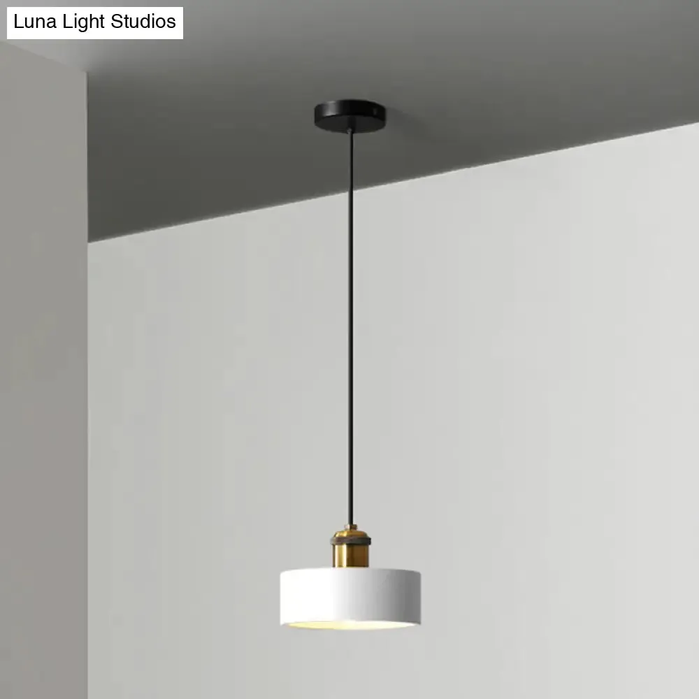 Minimalist Geometric Pendant Light - Single Resin-Cement Dining Room Suspension Fixture