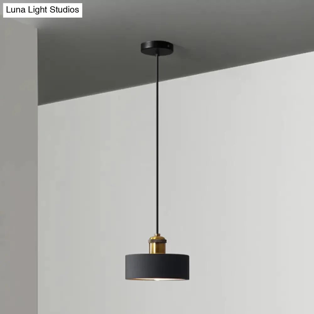 Minimalist Geometric Pendant Light - Single Resin-Cement Dining Room Suspension Fixture