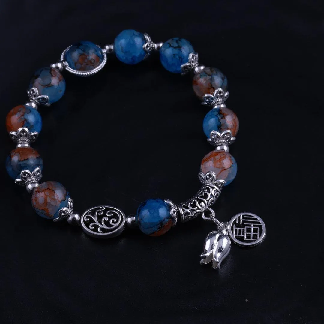Mystic Blue Charm Bracelet