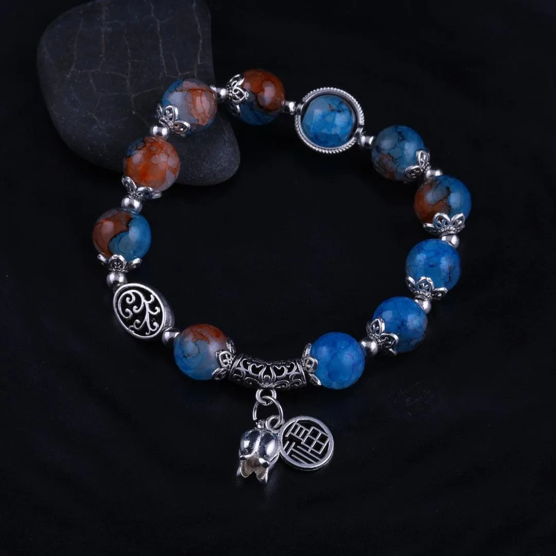 Mystic Blue Charm Bracelet