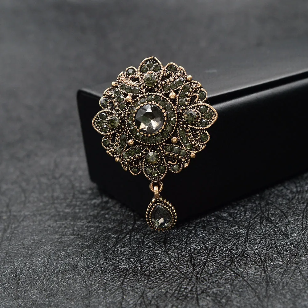 New Arrival Rhinestone Vintage Pattern Brooches For Women