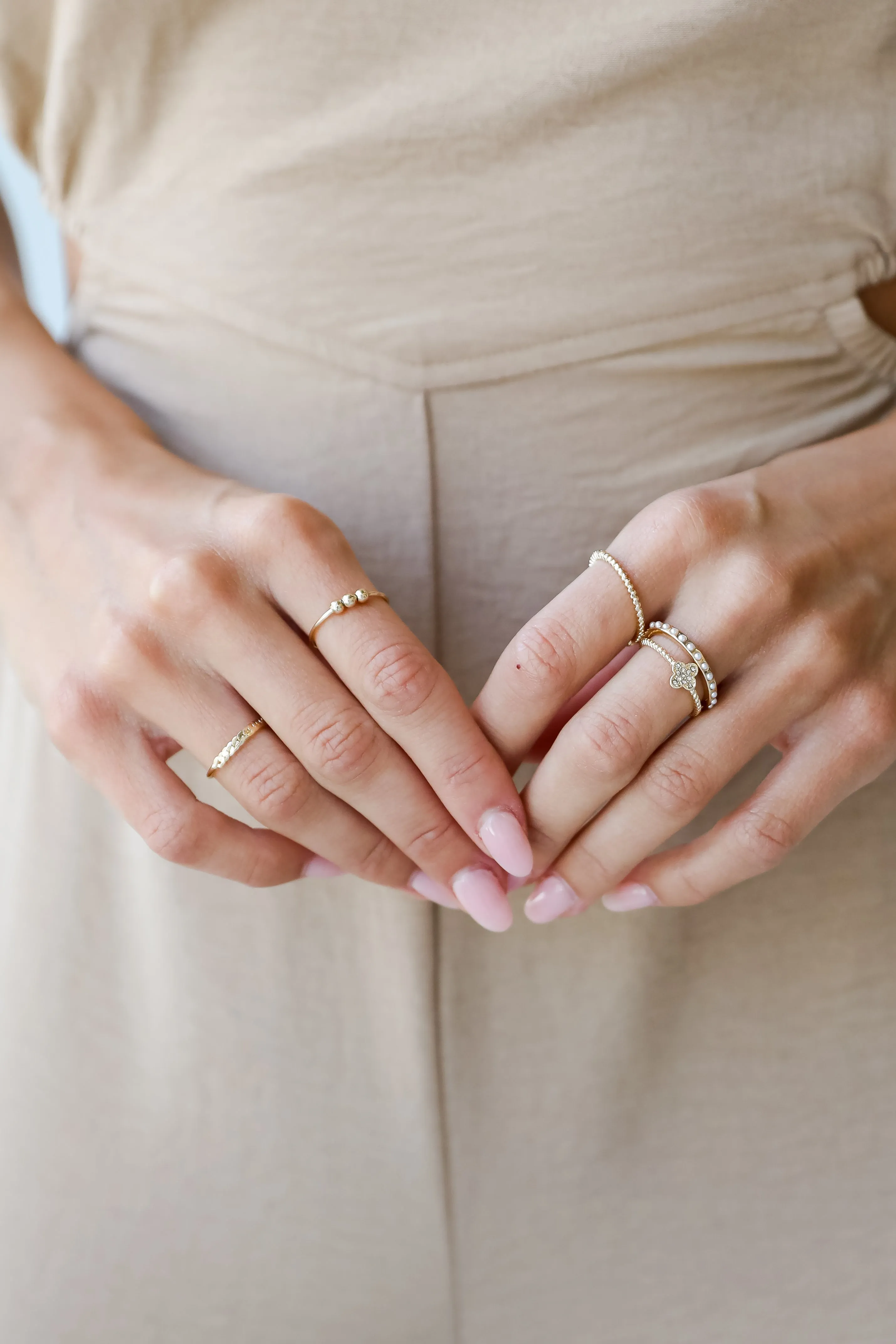 Nicole Gold Ring Set