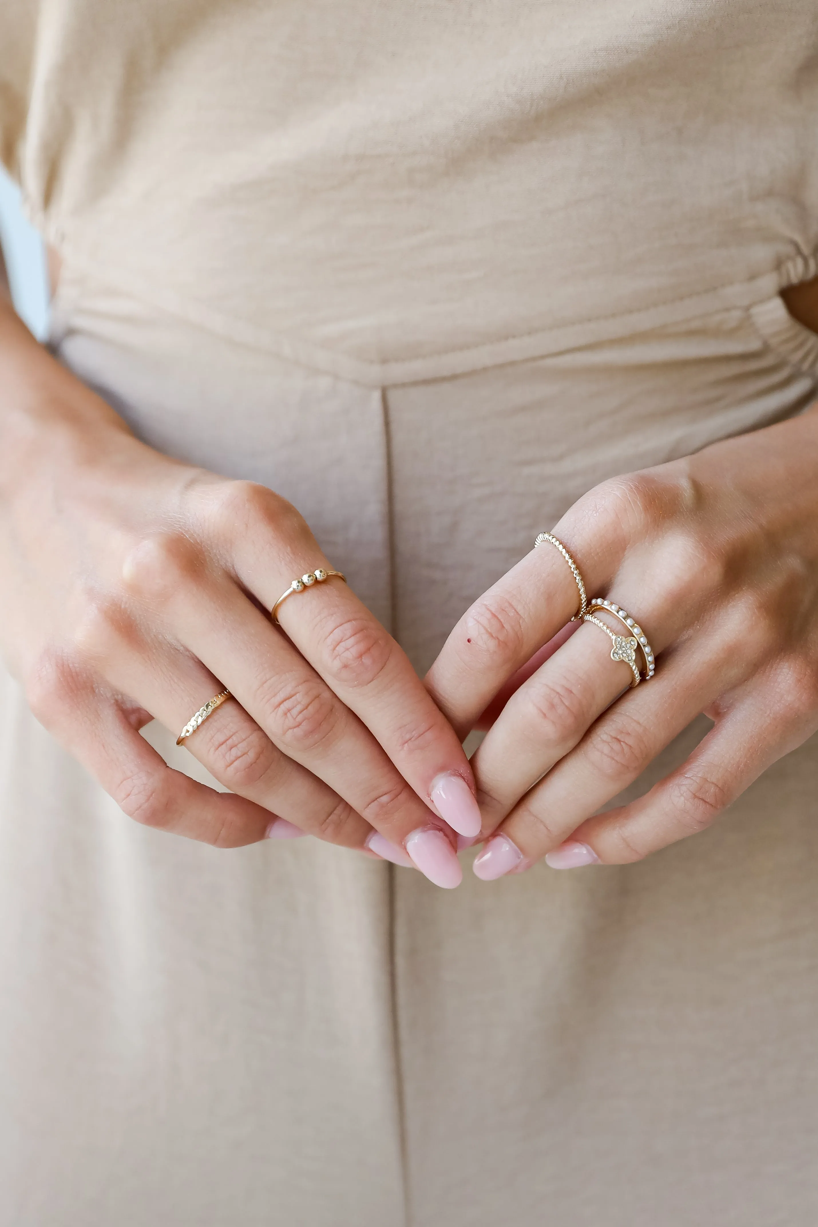 Nicole Gold Ring Set
