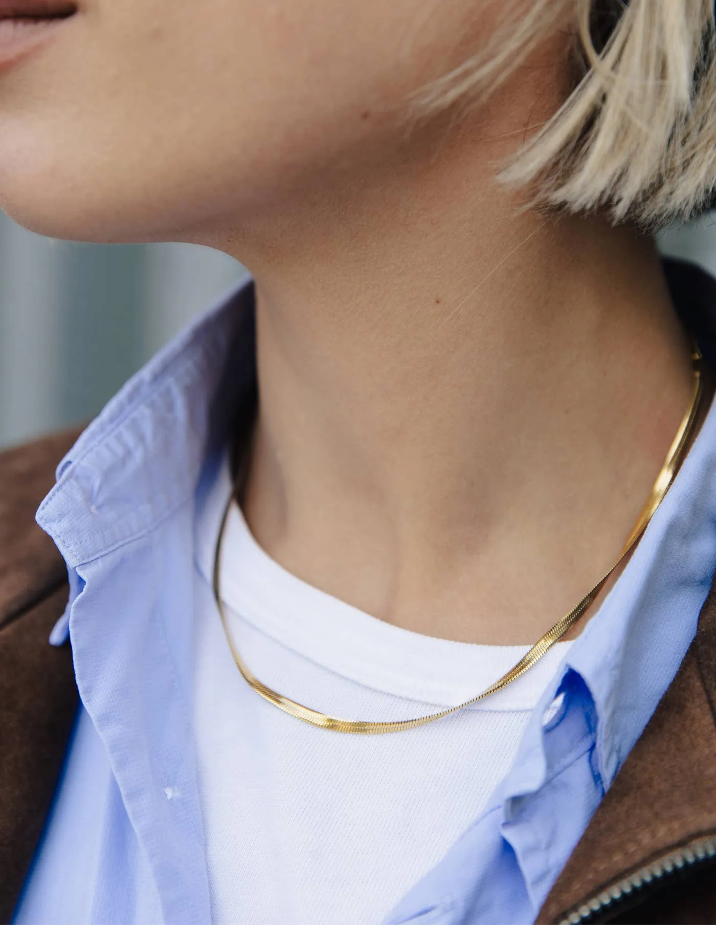 Nordic Muse Snake Chain Gold Necklace