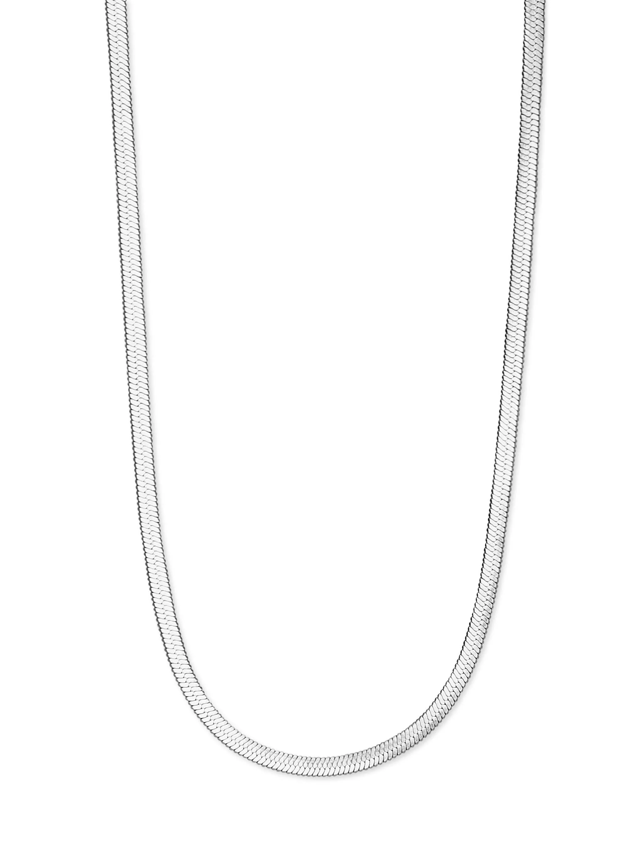 Nordic Muse Snake Chain Silver Necklace