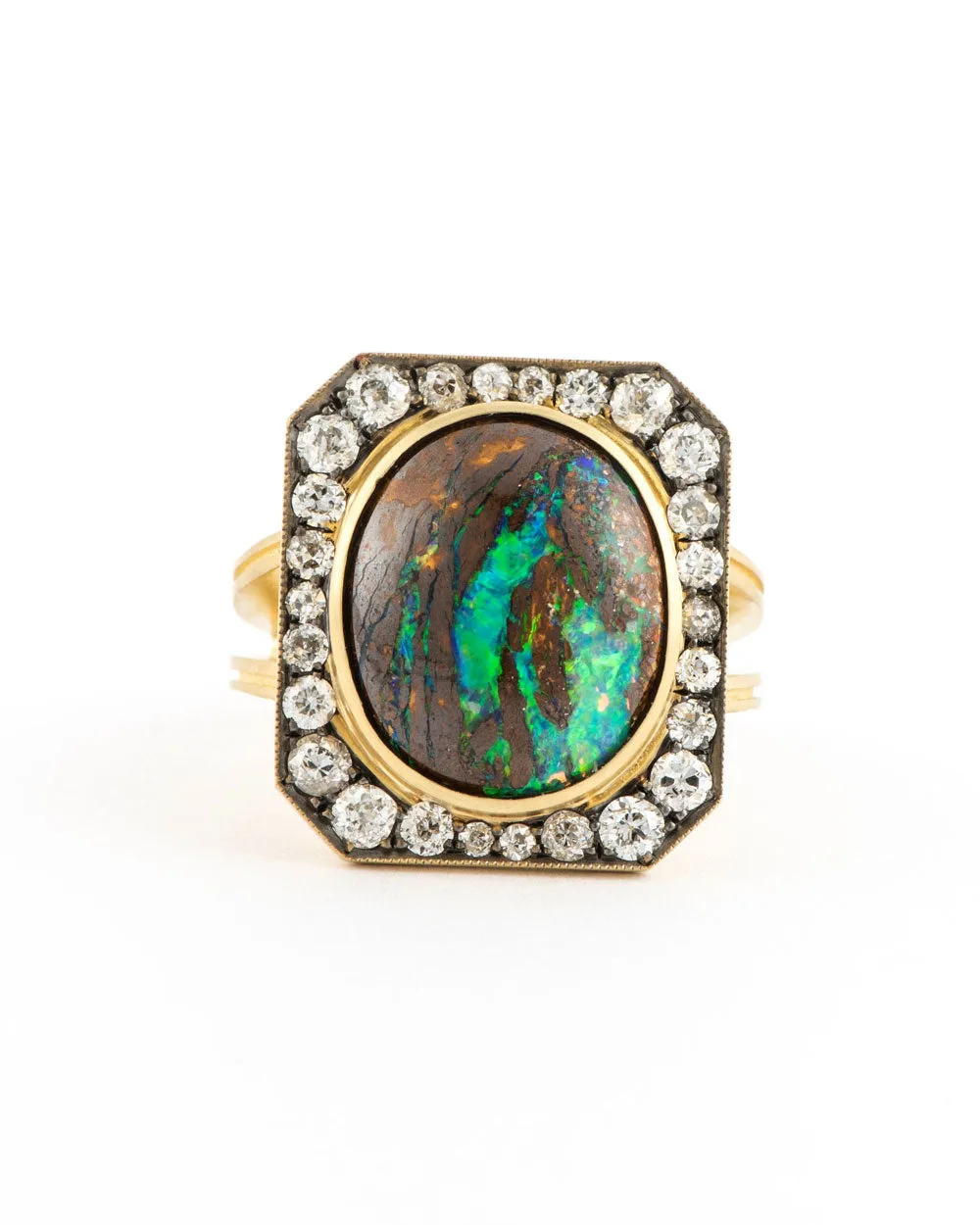 Opal and Diamond Renee Ring