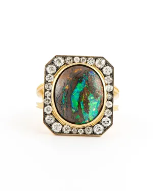 Opal and Diamond Renee Ring