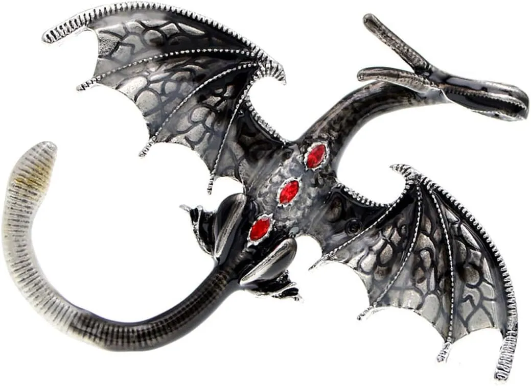Pterosaur Brooches Crystal Enamel Dragon Brooch Pin for Women Men Vintage Dragon Brooch Jewelry Accessories