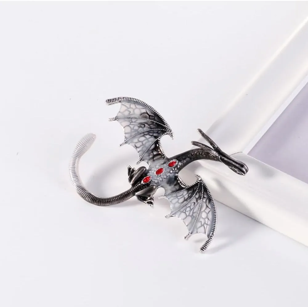 Pterosaur Brooches Crystal Enamel Dragon Brooch Pin for Women Men Vintage Dragon Brooch Jewelry Accessories