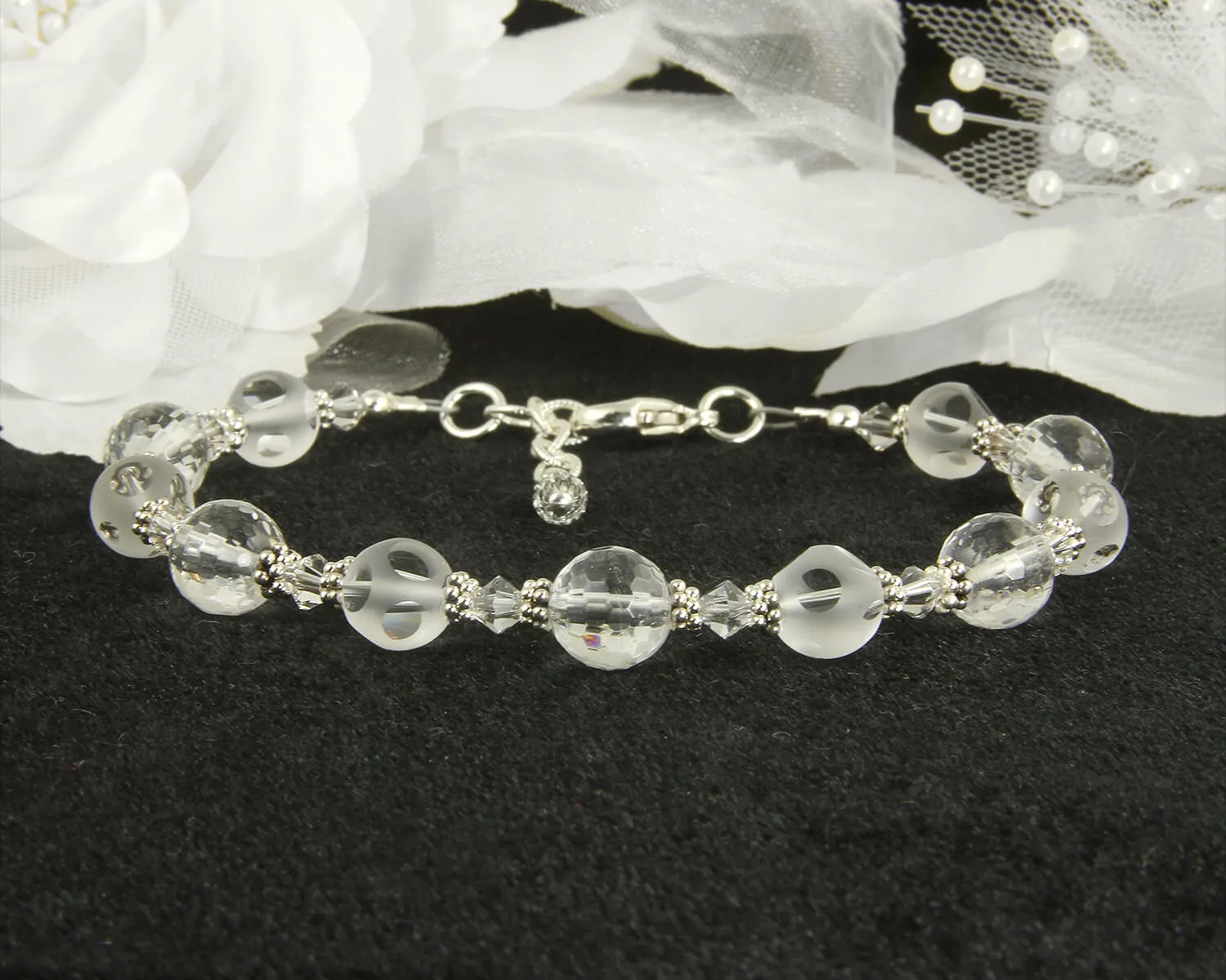 Quartz Gemstone Crystal Beaded Bracelet